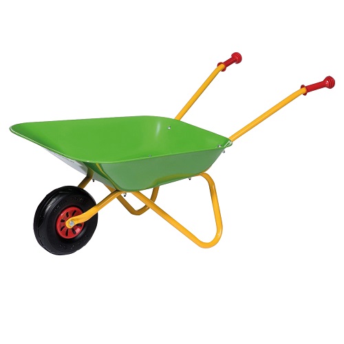 Rolly Toys metalen kinderkruiwagen groen-geel