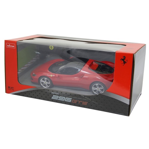 Jamara Ferrari 296 GTS télécommandée 1:16 rouge, avec télécommande 2,4 GHz