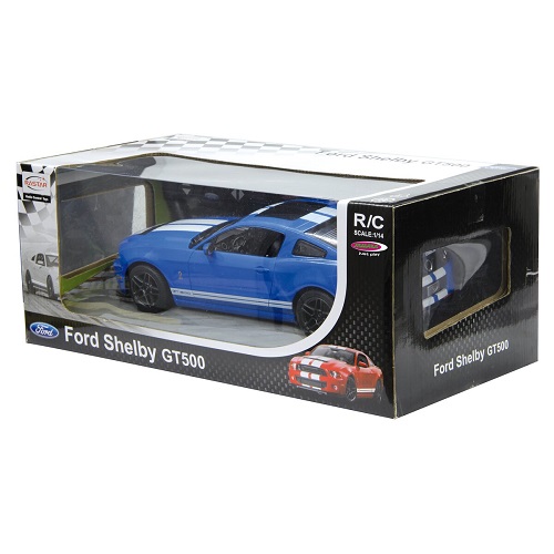 rccars Ford Shelby GT500 télécommandée 1:14 bleue, avec télécommande 2,4 GHz