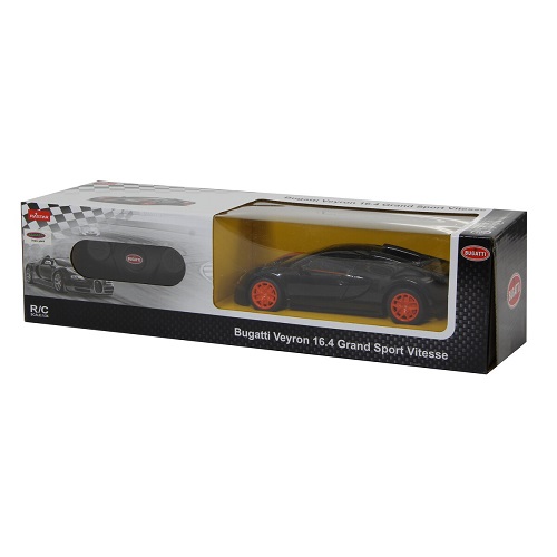 Jamara Bugatti Grand Sport Vitesse télécommandée 1:24 noire, avec télÉcommande 2,4 GHz