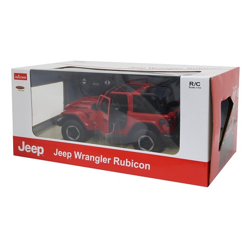 Rastar Jeep Wrangler JL télécommandé 1:14 rouge, avec télécommande 2,4 GHz