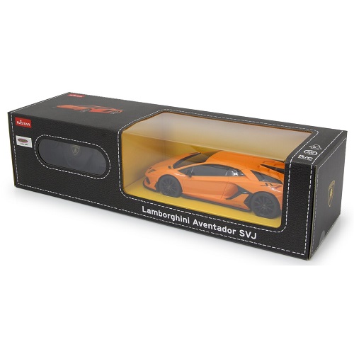 Rastar 405186 - Rastar Afstandsbestuurbare Lamborghini Aventador SVJ 1:24 oranje, inclusief 2,4GHz afstandsbediening