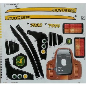 Bruder 00200020000 Stickervel voor RollyToys John Deere 7930 Farmtrac (700028, 710126, 710032)