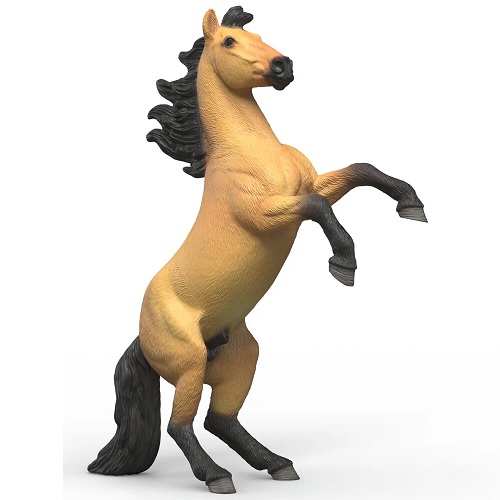 Schleich paarden 14921 Schleich 14921 Horse Club Mustang hengst Deze mustanghengst heeft een bijzonder vurig temperament, dat kun je meteen al aan hem zien. Hij staat krachtig op zijn sterke achterpoten en strekt z...