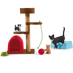 Schleich Scratching post set with cats