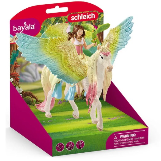 Schleich 70566 - Schleich Schleich Surah met Glitter Pegasus 70566 - Schleich eenhoorn