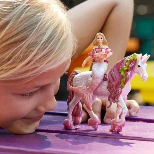 Schleich 70593 - Schleich Schleich Bayala Zeemeermin feya op onderwater eenhoorn 70593 - 3-delige speelset - glitter en eenhoorn - beweegbare figuren met accessoires - eenhoornfiguren