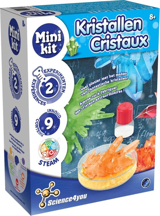 Science4You Mini Kit Cristaux Avec ce mini kit de Science4You, vous pouvez créer des cristaux fantastiques!