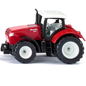 Siku Tracteur Mauly X540 rouge Le petit tracteur rouge roule dans la campagne - Mauly X540 est le nom du petit tracteur rouge. Avec ses pneus en caoutchouc, il se déplace rapidement et en toute sécurité sur la route, mais aussi dans les champs. La cabine est amovible et toutes les remorques siku 1:87 peuvent être fixées à l´attelage. Le Mauly X540 est en métal avec des pièces en plastique. Le tracteur est à l´échelle d´environ 1:87 et peut donc être combiné avec d´autres véhicules jouets de Siku.