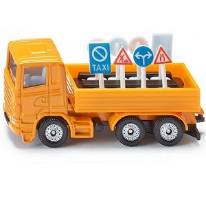 Siku 1322 vrachtwagen met verkeersborden