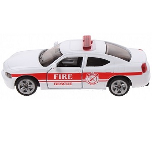 Siku Dodge Charger vehicule de pompiers Le sauvetage incendie siku Dodge Charger est un modéle en métal avec des détails en plastique. Les portes avant de la voiture peuvent être ouvertes