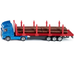 Siku 1659 vrachtwagen met houtoplegger en boomstammen