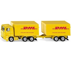 Siku Vrachtwagen met DHL-aanhanger