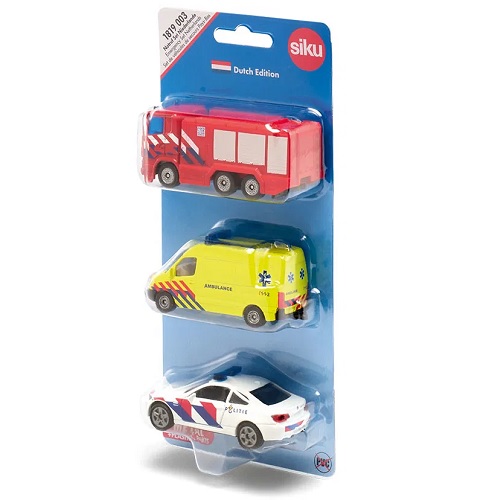 Siku 1819 Hulpdiensten set Nederland, brandweerwagen, ambulance en politieauto (nieuw 2026)