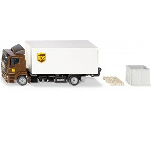 UPS Siku MAN Truck avec plateforme de chargement et hayon élévateur Le camion MAN UPS est livré avec une palette et une boîte. Un beau modèle qui s intègre parfaitement dans la ville de Siku World.