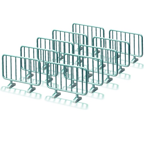 Clôtures métalliques Siku (10 pièces) Ces barrières anti-écrasement en métal de Siku sont des clôtures réalistes en métal véritable à l`échelle 1:32. Fermez une route ou protégez une partie de votre ferme de jouets avec ces clôtures de Siku.