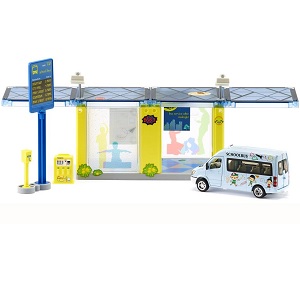 Siku bushalte set, inclusief bus en accessoires (20-delig)