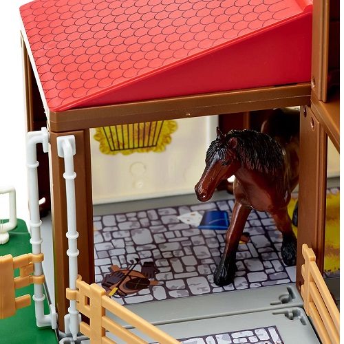 siku Siku World 5609 Ecurie avec tracteur Fendt et chevaux