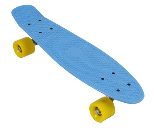 Skateboard - pennyboard 56cm Le skateboard a une longueur de 56 cm et est équipé de roues Abec-7 de bonne qualité. Disponible en 4 couleurs (bleu, vert, orange, rose). Vous pouvez spécifier votre préférence, nous ne pouvons garantir que cela fonctionnera.
