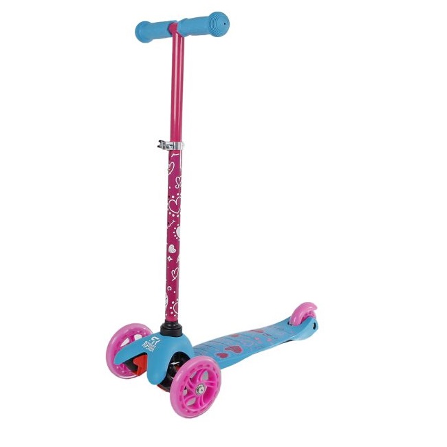 Street Rider 3 wiel step met verstelbaar stuur roze