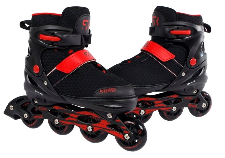 Street Rider Pro patins à roues alignées noir réglable 28-32 abec9 carbone 