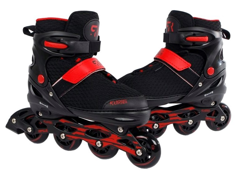 Street Rider Pro Inline skates zwart verstelbaar 33-37 abec9 carbon