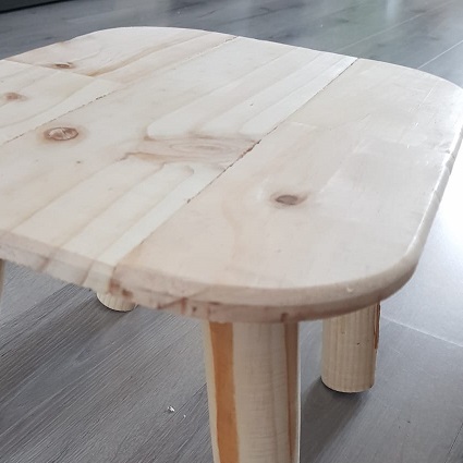 madetobedifferentNL table d'appoint en bois recyclé environ 30 x 43 cm