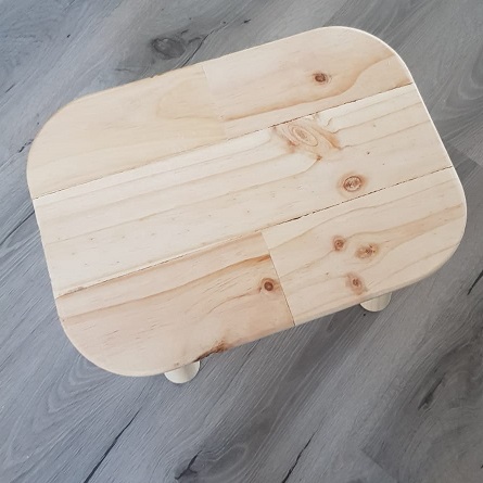 madetobedifferentNL table d'appoint en bois recyclé environ 30 x 43 cm