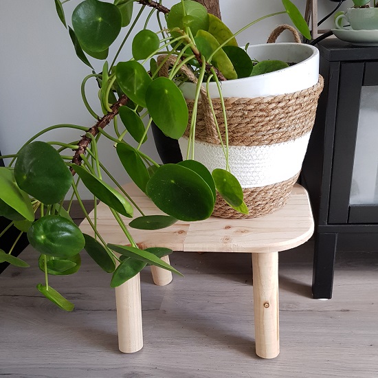 madetobedifferentNL table d'appoint en bois recyclé environ 30 x 43 cm