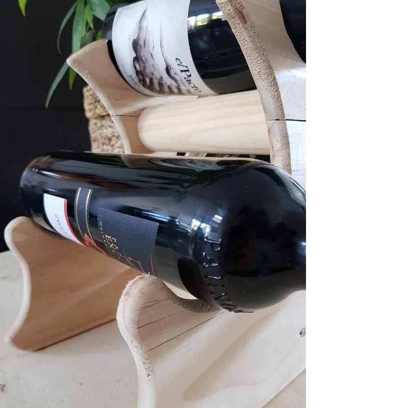 MadetobedifferentNL Casier à vin en bois pour 3 bouteilles