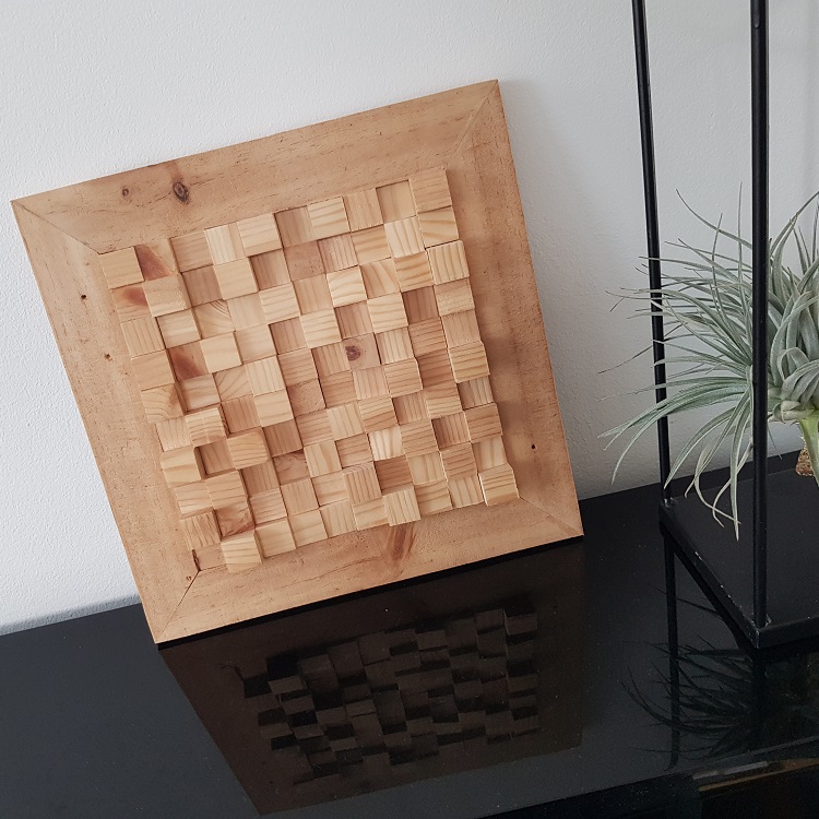 madetobedifferent.nl Blocs de panneaux de bois faits à la main, environ 25x25 cm. panneau 3D
