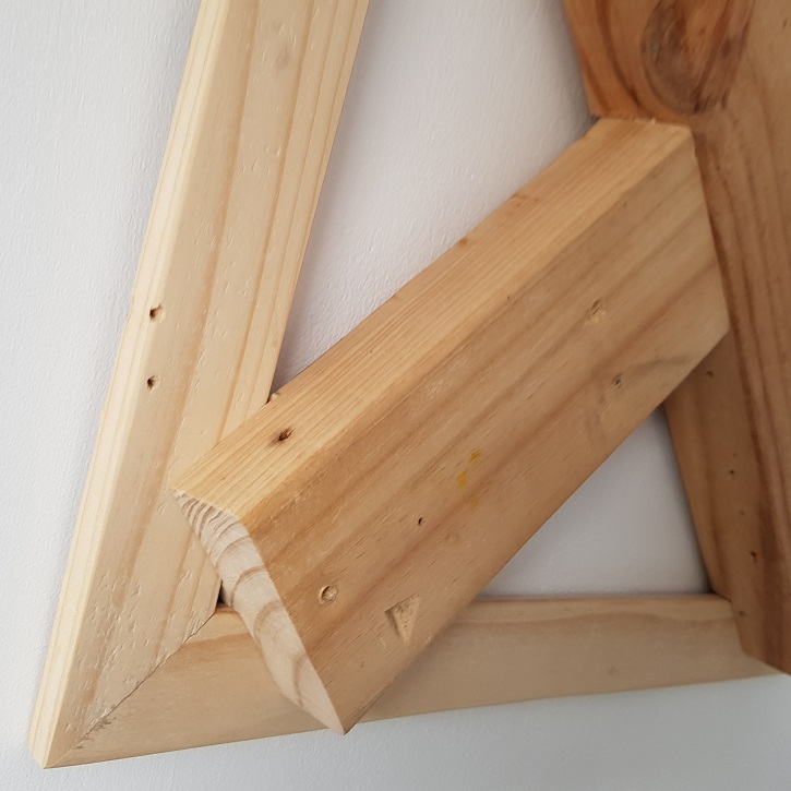 MadetobedifferentNL Décoration murale en bois 3D WallArt X-Mark the spot 45x45cm