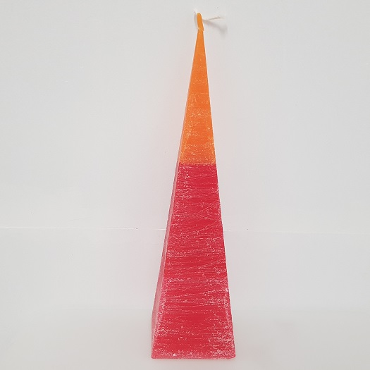  Bougie pyramide, bicolore, 22 cm de haut