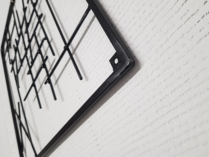  Décoration murale en métal Rayures - métal noir