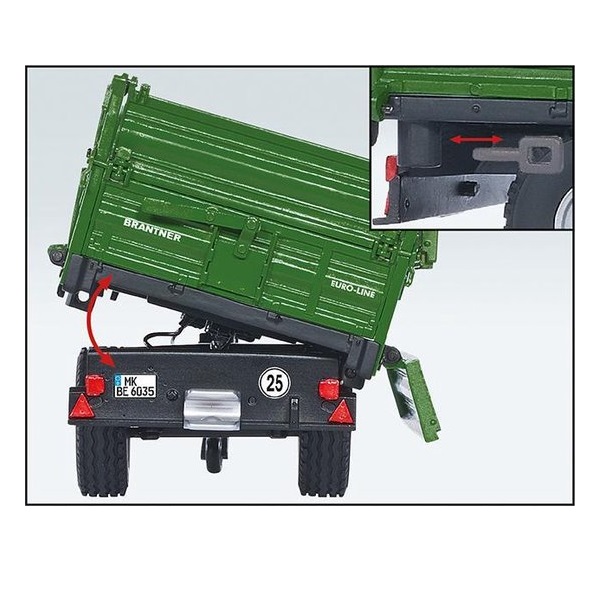 Wiking Wiking Brantnet E 6035 benne à trois voies à un essieu moulé sous pression modèle réduit 1:32